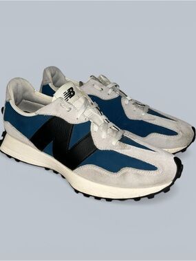 New Balance 327 Rain Cloud Blue Gray Suede Mens Size 12 Lifestyle
